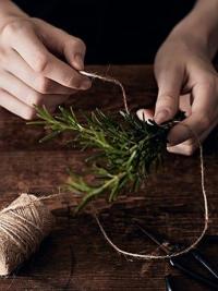 Tying Rosemary with string 1 LR