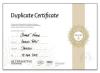 Duplicate certificate