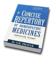 A Concise Repertory of Homeopathic Medicines